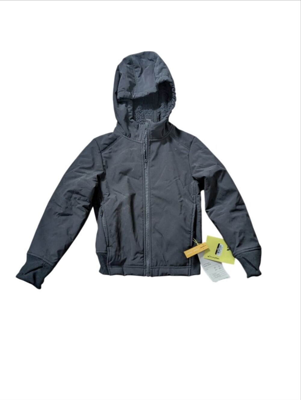 all in motion Kid's Dark Gray Hooded Performance Jacket